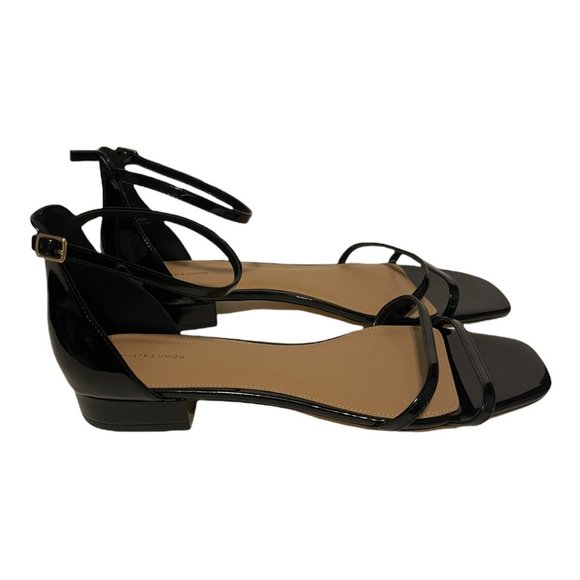14th & Union Shoes - 14th & Union Jemma Black Patent Open Toe Sandals